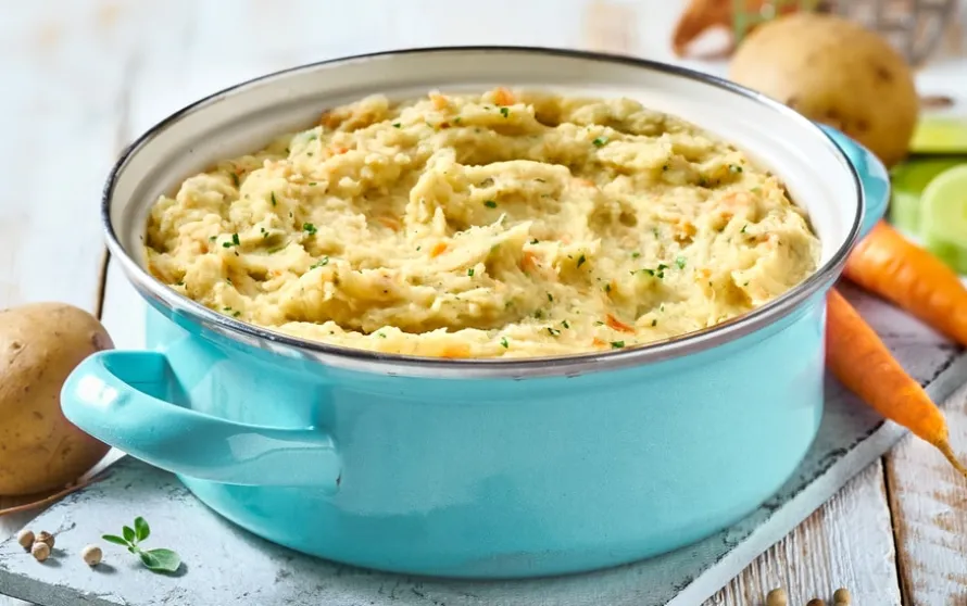 Aardappelpuree met 8 groenten