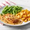 Gehaktbroodje in peperroomsaus