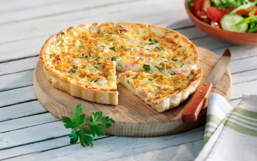 Quiche met prei en spek Ø 19 cm