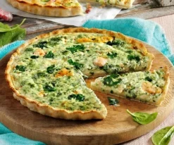 Quiche met zalm en spinazie Ø 19 cm