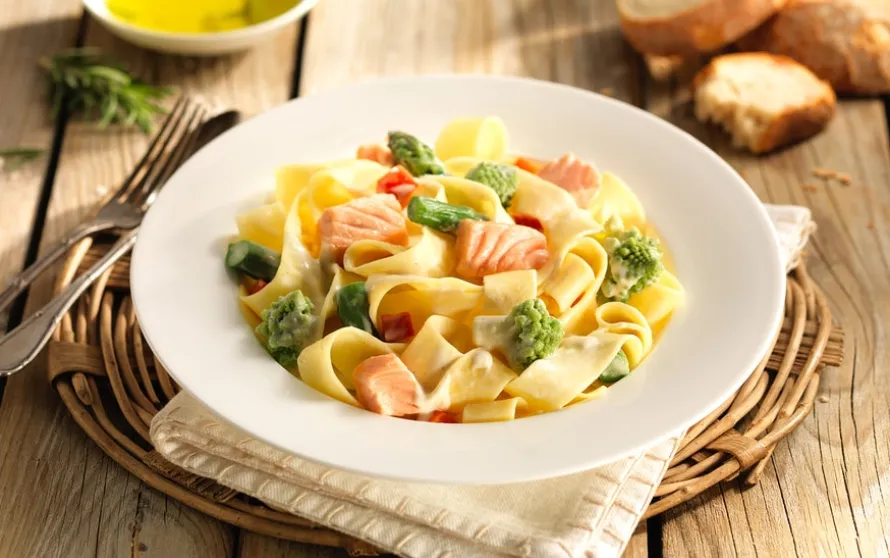Tagliatelle met zalm