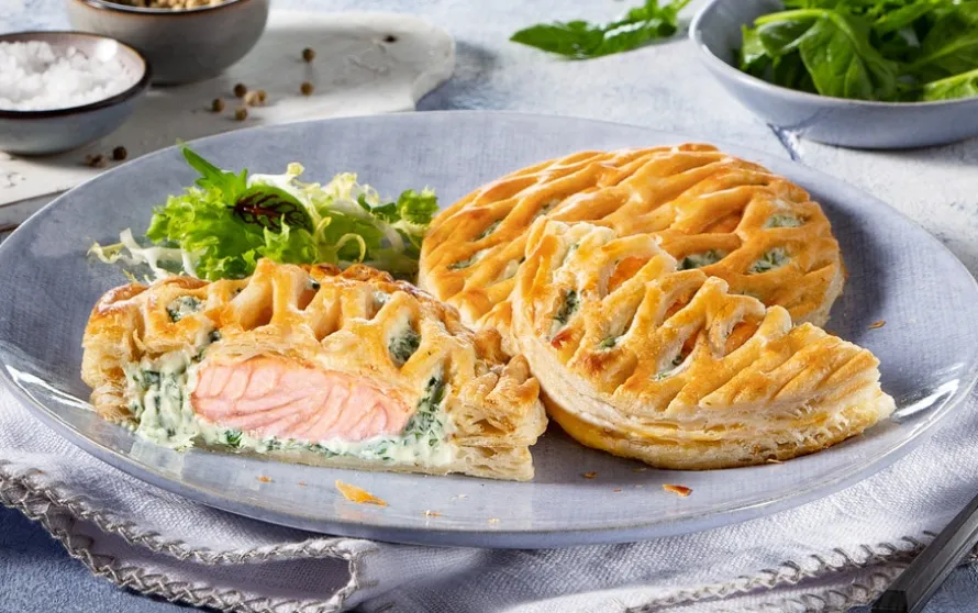 Zalmfilet in bladerdeeg