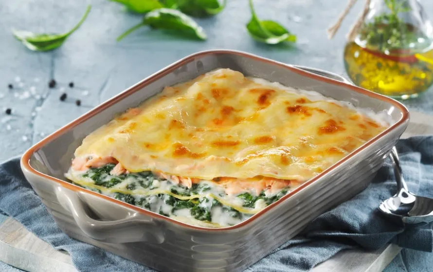 Zalmlasagne