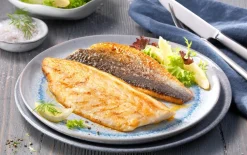 Zeebaarsfilets met vel, natuur